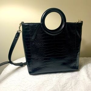 Banana republic purse handbag leather Black